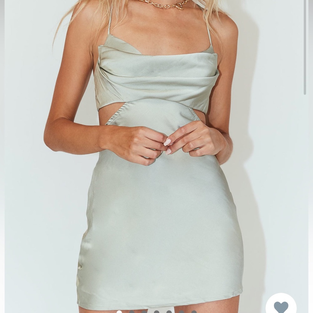 sage mini dress
